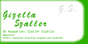 gizella szaller business card